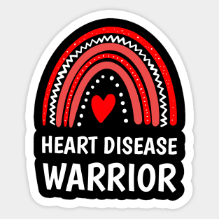 Heart Disease Warrior Wear Red to Fight Heart Disease Month Sticker